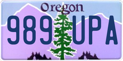 OR license plate 989UPA