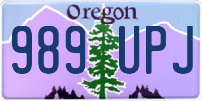 OR license plate 989UPJ