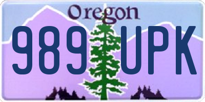 OR license plate 989UPK