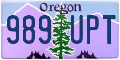 OR license plate 989UPT