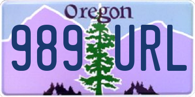 OR license plate 989URL