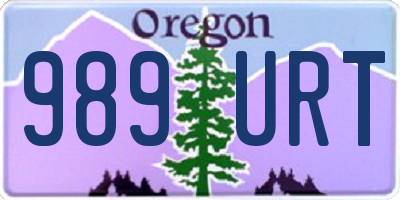 OR license plate 989URT