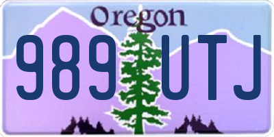 OR license plate 989UTJ