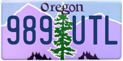 OR license plate 989UTL