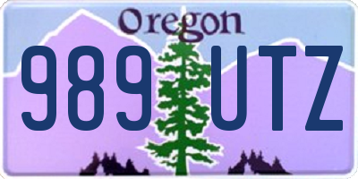 OR license plate 989UTZ