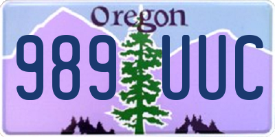 OR license plate 989UUC