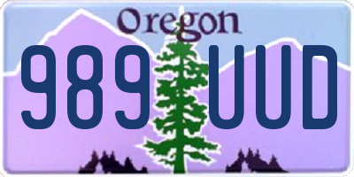 OR license plate 989UUD