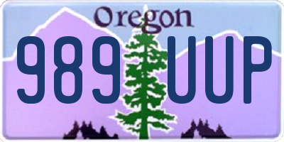 OR license plate 989UUP