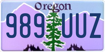 OR license plate 989UUZ
