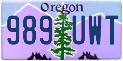 OR license plate 989UWT