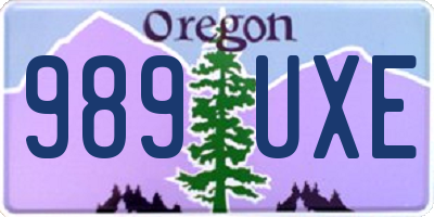 OR license plate 989UXE