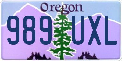 OR license plate 989UXL