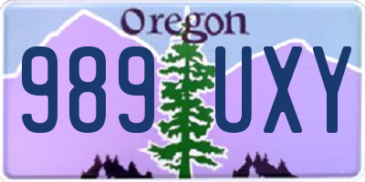 OR license plate 989UXY
