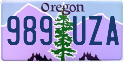 OR license plate 989UZA