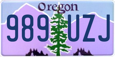 OR license plate 989UZJ