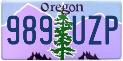 OR license plate 989UZP