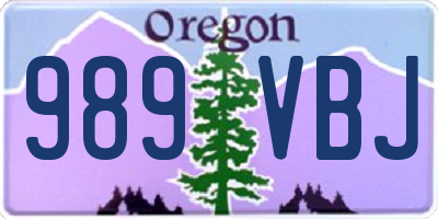 OR license plate 989VBJ
