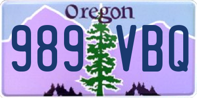 OR license plate 989VBQ