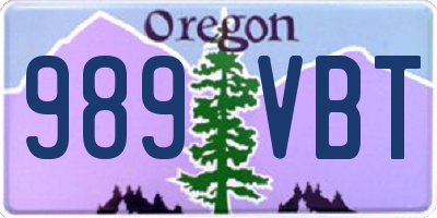 OR license plate 989VBT