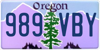 OR license plate 989VBY