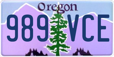 OR license plate 989VCE