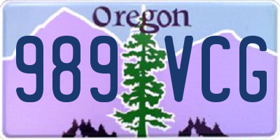 OR license plate 989VCG