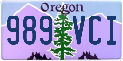 OR license plate 989VCI