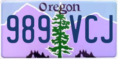 OR license plate 989VCJ