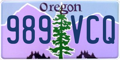 OR license plate 989VCQ