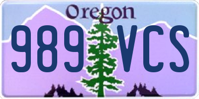 OR license plate 989VCS