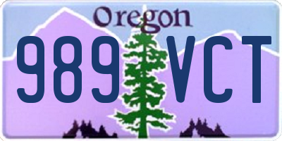 OR license plate 989VCT