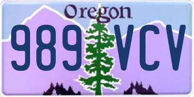 OR license plate 989VCV