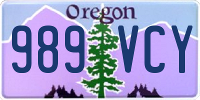 OR license plate 989VCY