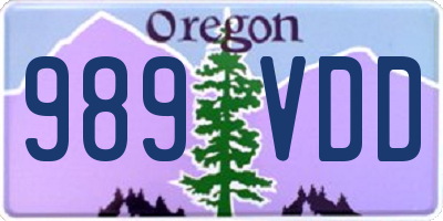 OR license plate 989VDD