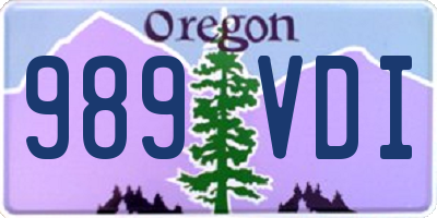 OR license plate 989VDI