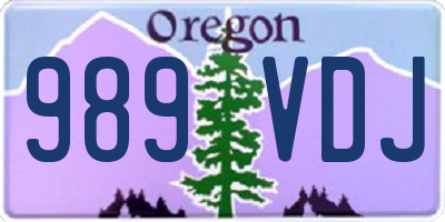 OR license plate 989VDJ