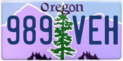 OR license plate 989VEH