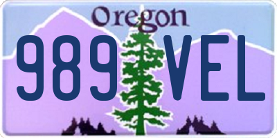 OR license plate 989VEL