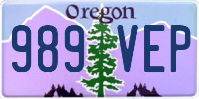 OR license plate 989VEP