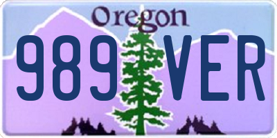 OR license plate 989VER