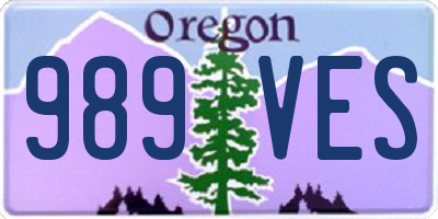 OR license plate 989VES