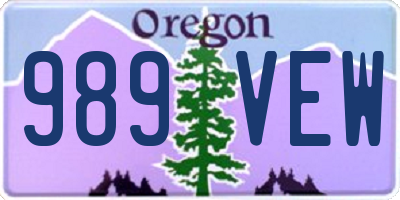 OR license plate 989VEW