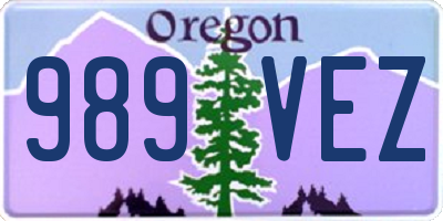 OR license plate 989VEZ