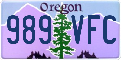 OR license plate 989VFC