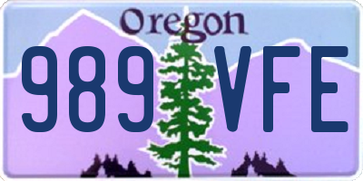 OR license plate 989VFE