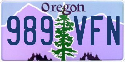 OR license plate 989VFN