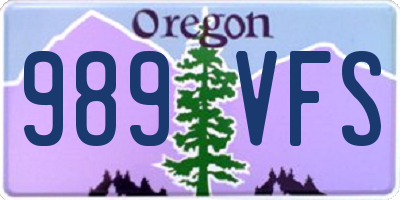 OR license plate 989VFS