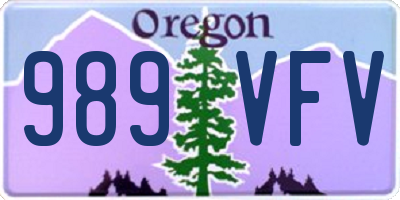 OR license plate 989VFV