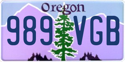 OR license plate 989VGB