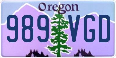 OR license plate 989VGD